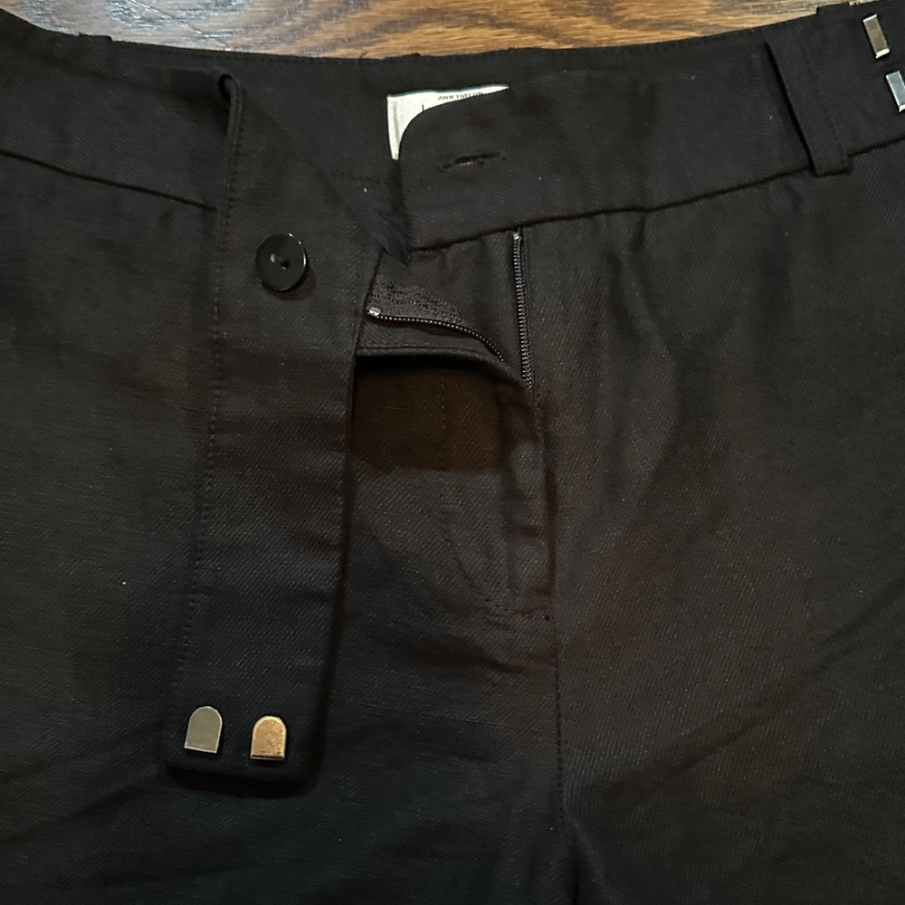 Ann Taylor LOFT Petites Black Linen Tailored Bermuda Shorts - Picture 6 of 6